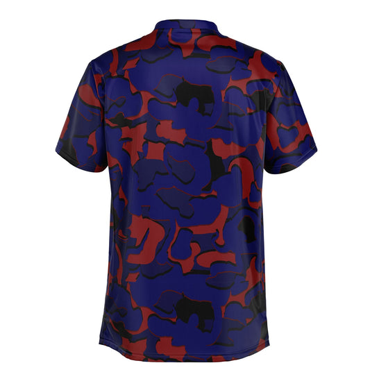 Camo - Blade Collar Polo Shirt (BlueRed)