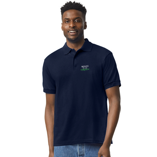 King of the Green - Jersey Polo - navy