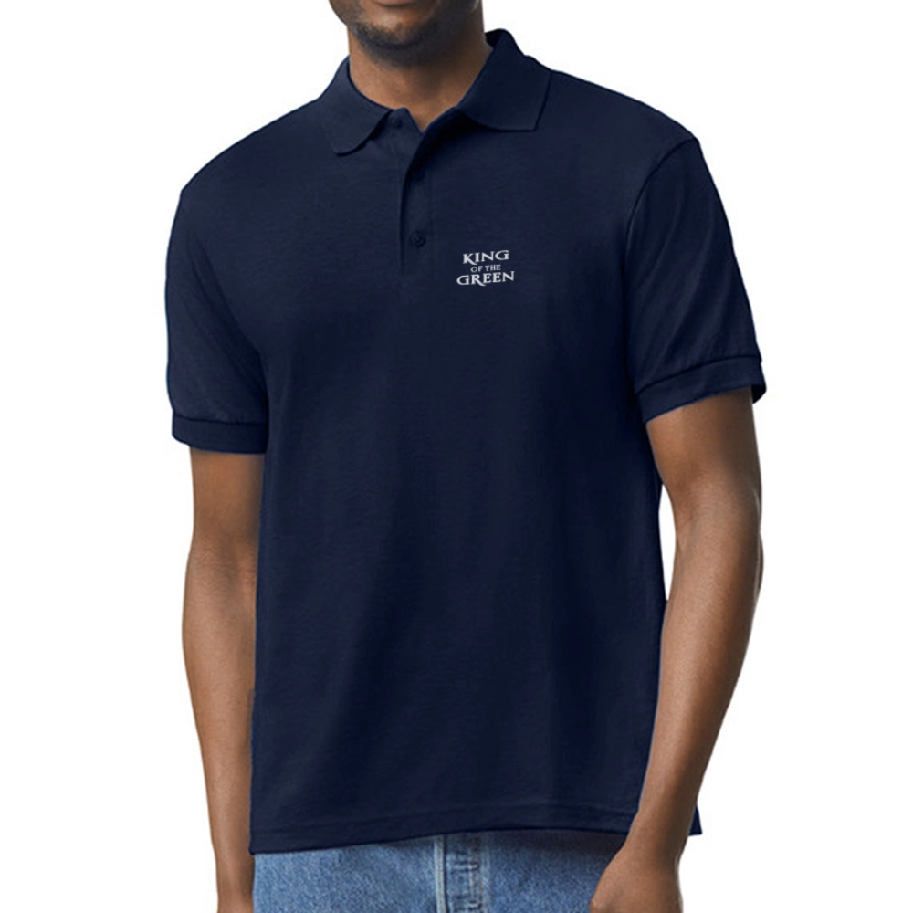 King of the Green - Jersey Polo - navy