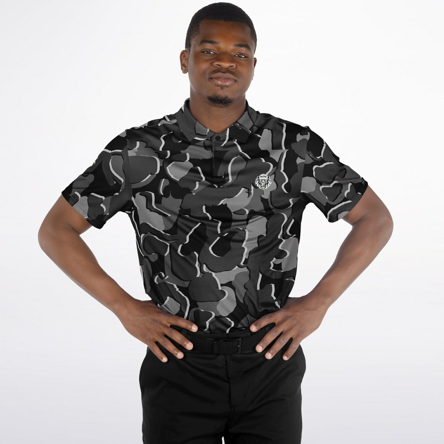 Camo - Polo Shirt - (BlackGray)