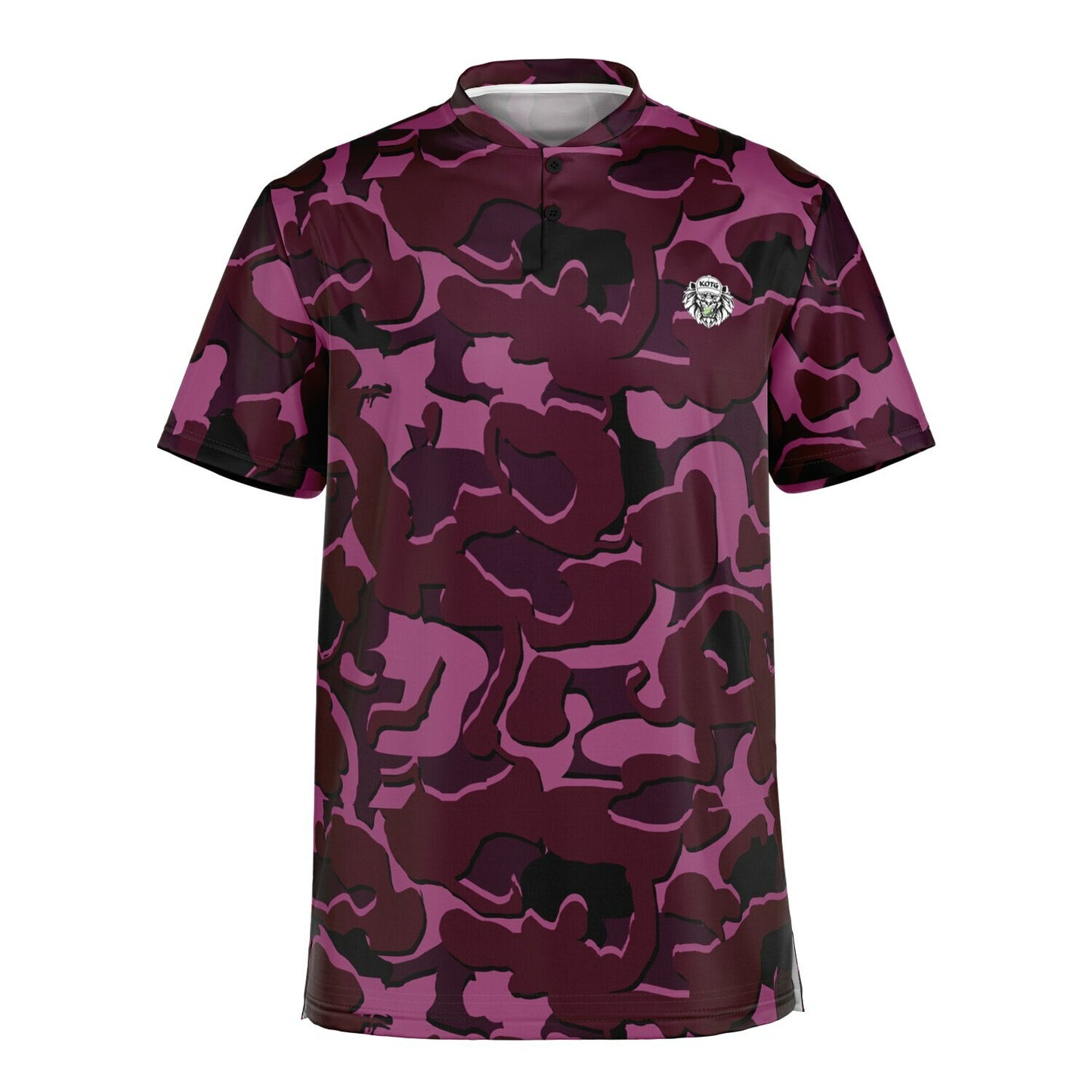 Camo - Blade Collar Polo Shirt (Burgandy)