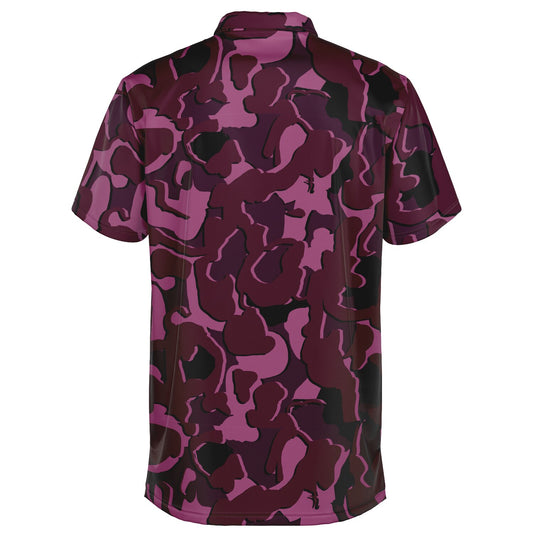 Camo - Polo Shirt - (Burgandy)