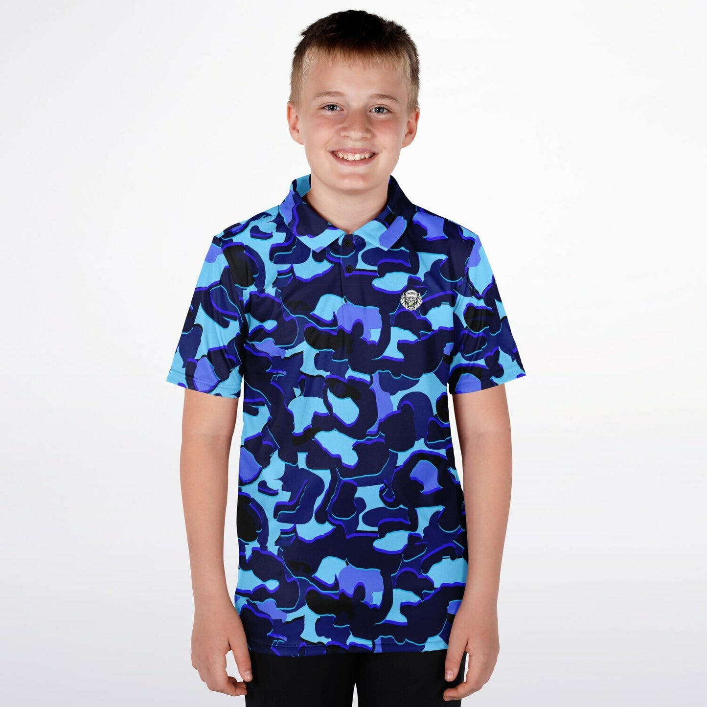 Camo - Youth Polo Shirt - (LightBlue)