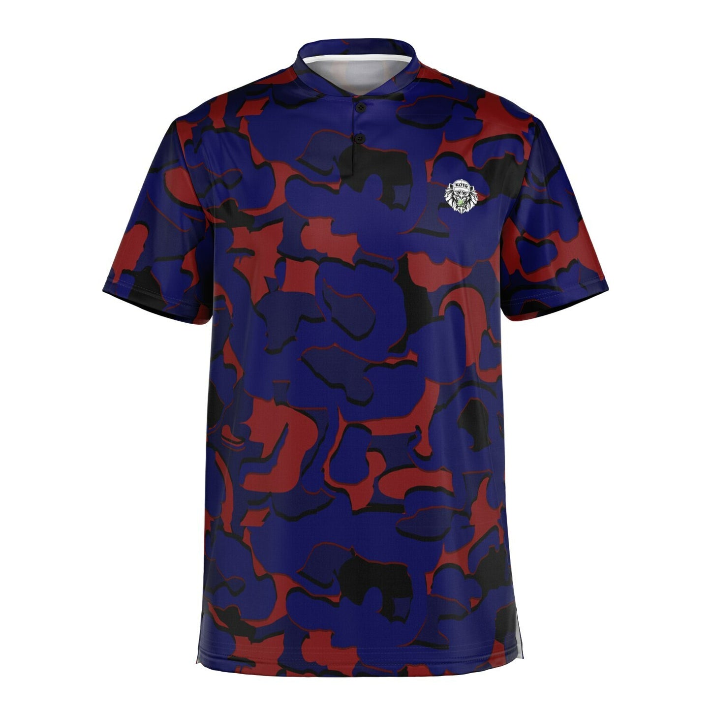 Camo - Blade Collar Polo Shirt (BlueRed)