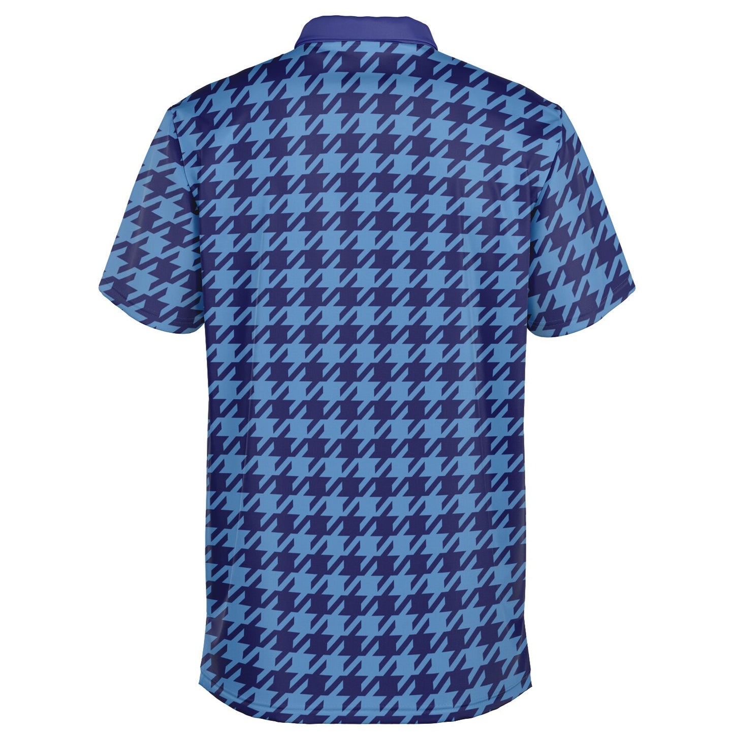 Houndstooth Pattern - Men's Polo Shirt - BlueBlue
