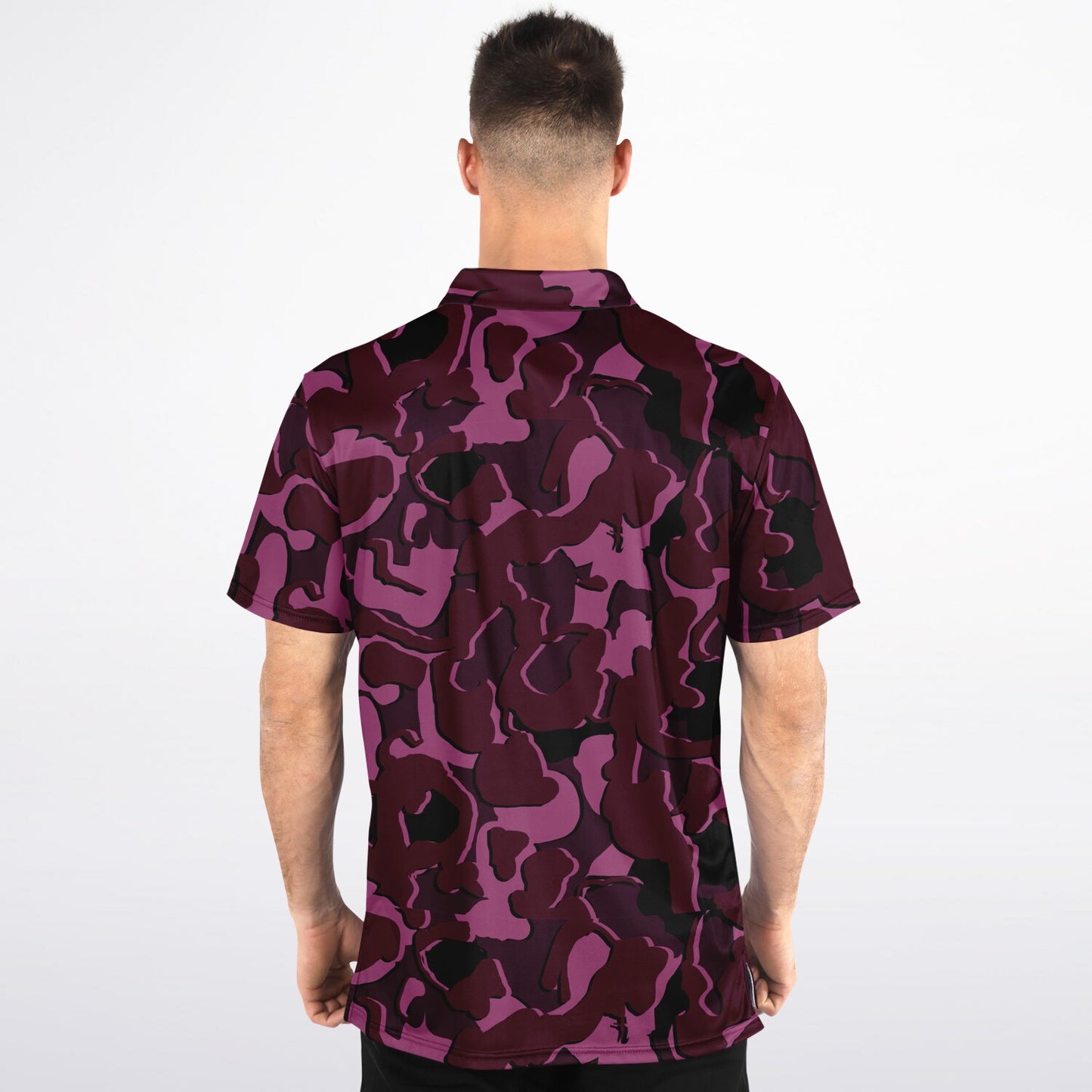 Camo - Polo Shirt - (Burgandy)