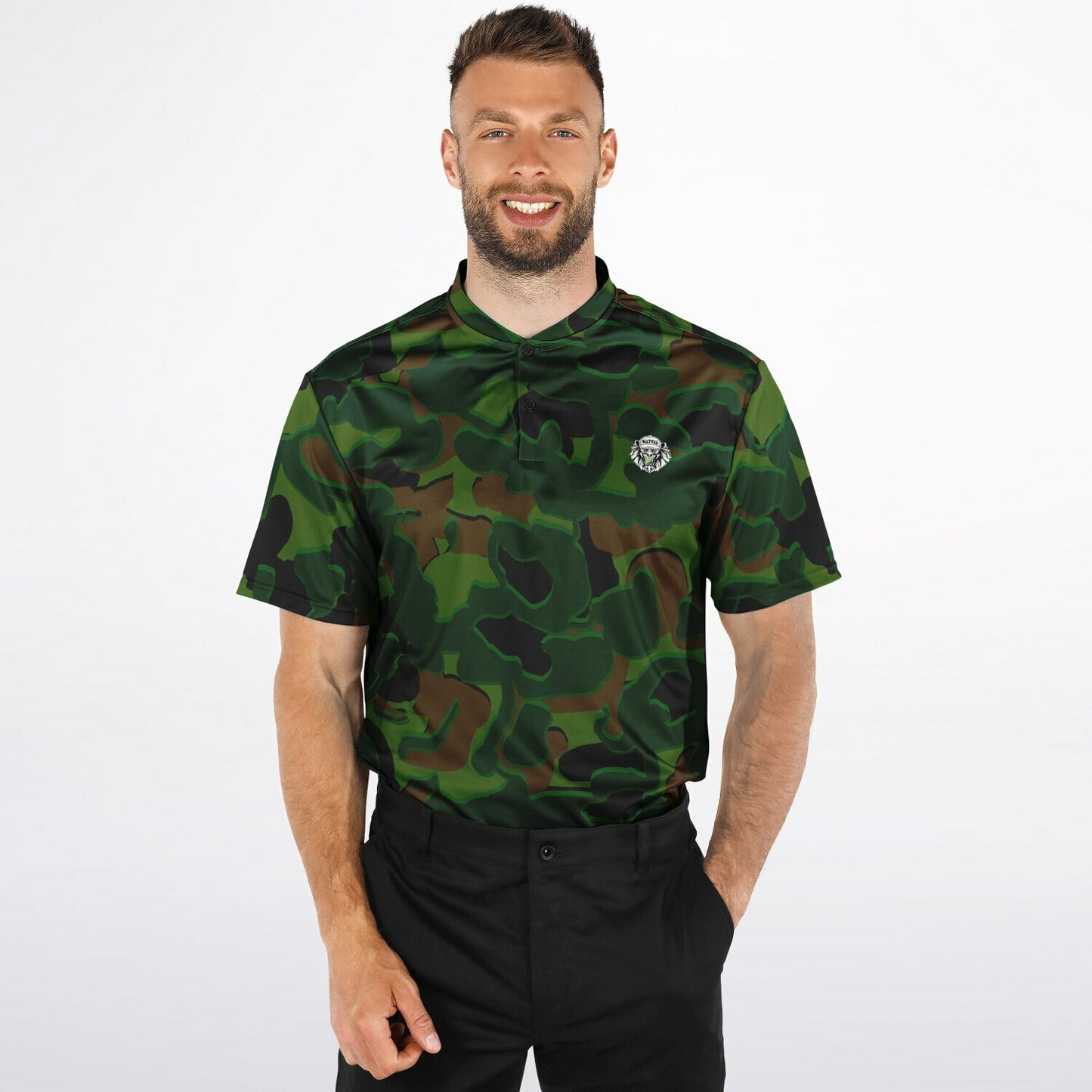 Camo - Blade Collar Polo Shirt (Greens)
