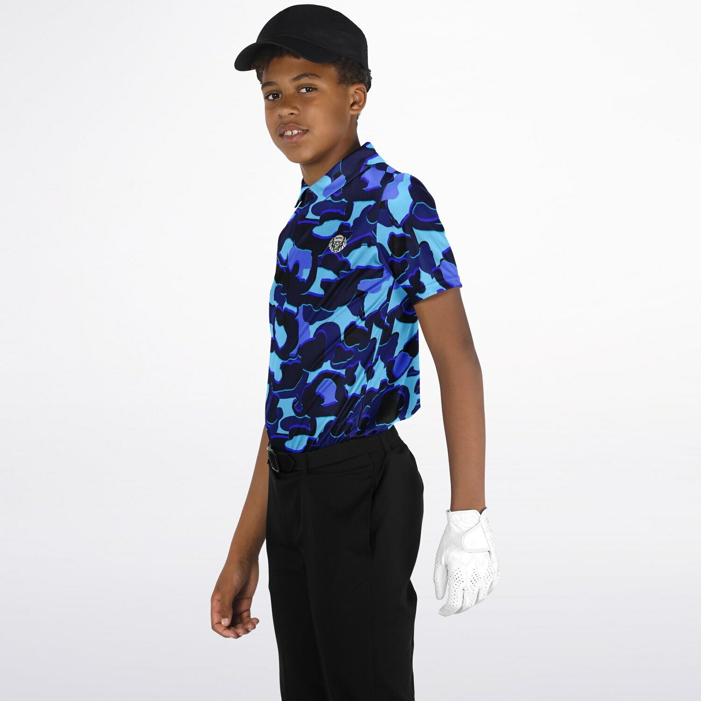 Camo - Youth Polo Shirt - (LightBlue)