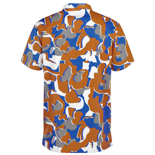 Camo - Polo Shirt - (OrangeWhiteBlue)