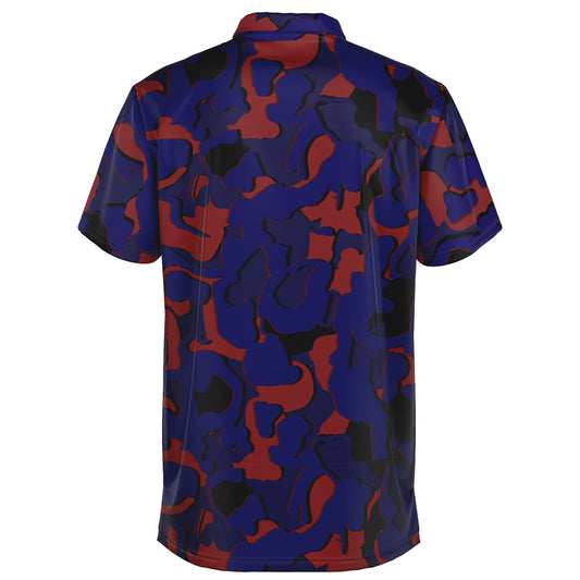 Camo - Polo Shirt - (BlueRed)