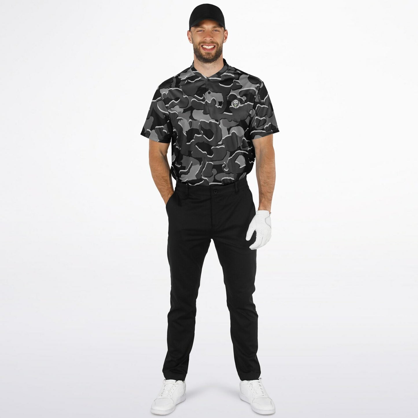 Camo - Blade Collar Polo Shirt (BlackGrey)
