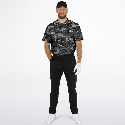 Camo - Blade Collar Polo Shirt (BlackGrey)
