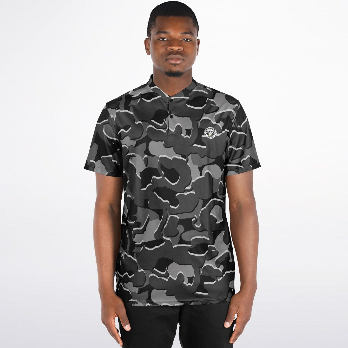 Camo - Blade Collar Polo Shirt (BlackGrey)