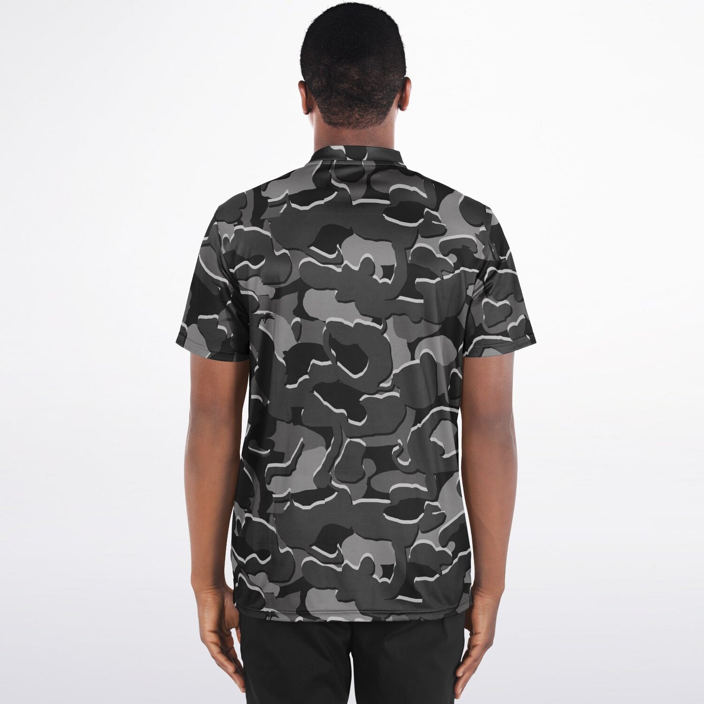 Camo - Blade Collar Polo Shirt (BlackGrey)