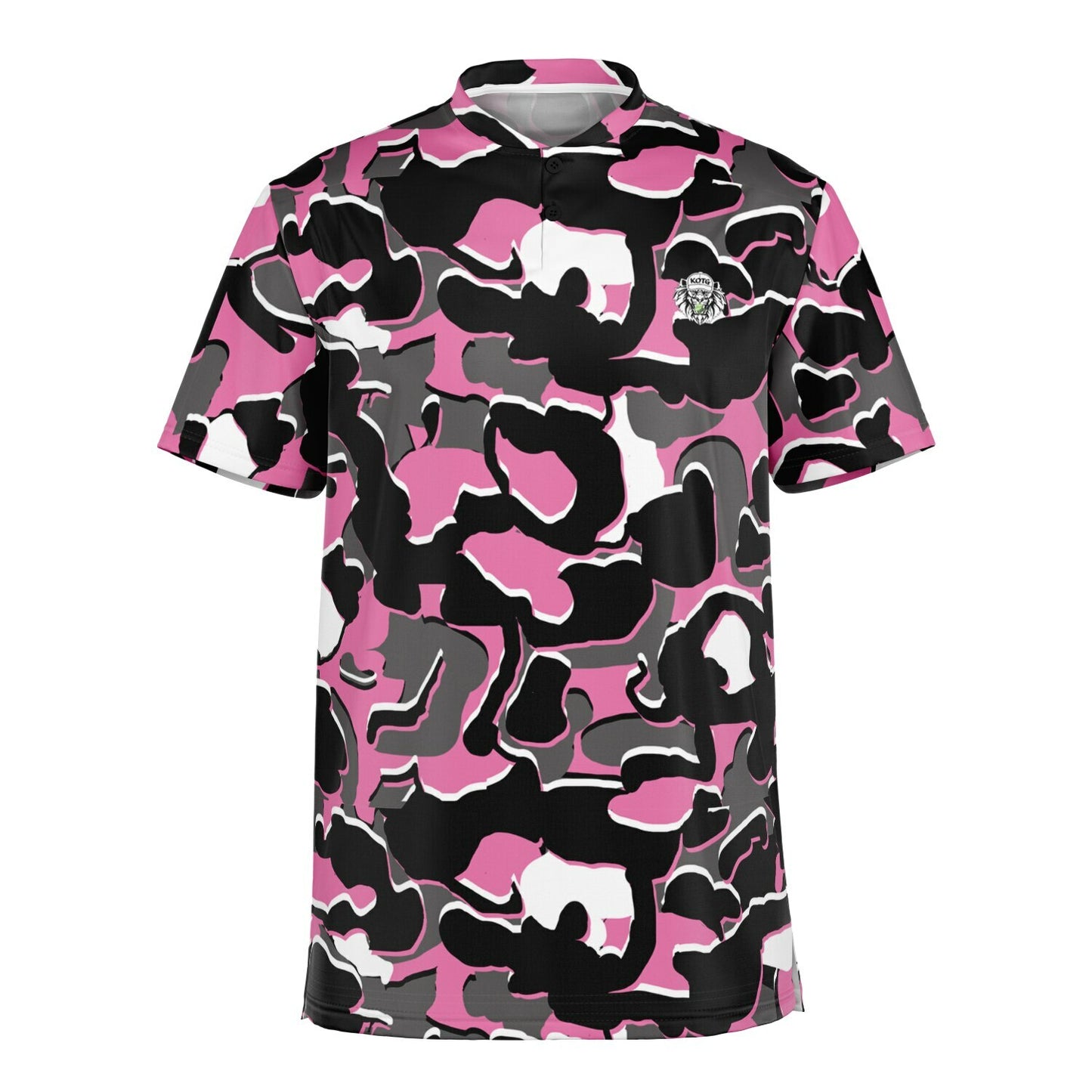 Camo - Blade Collar Polo Shirt (PinkBlackWhite)