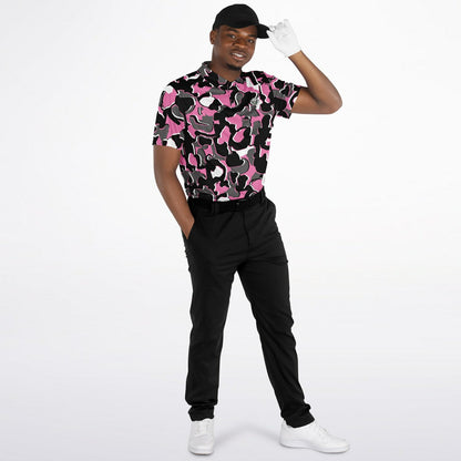 Camo - Polo Shirt - (PinkBlackWhite)