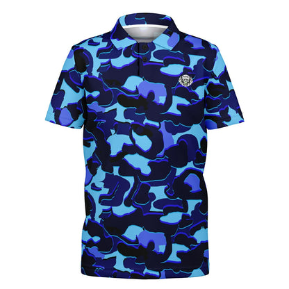 Camo - Youth Polo Shirt - (LightBlue)