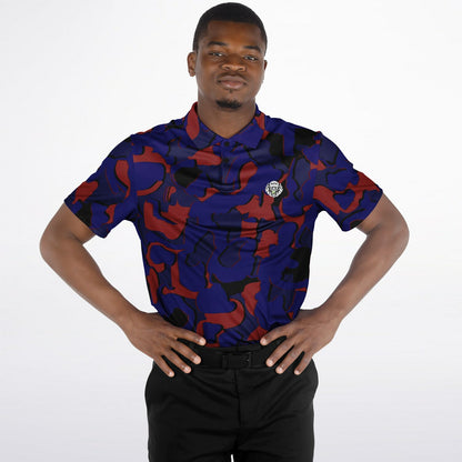 Camo - Polo Shirt - (BlueRed)