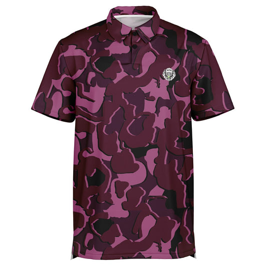 Camo - Polo Shirt - (Burgandy)