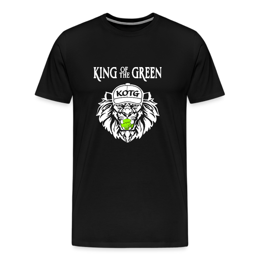 King of the Green - Men's Premium T-Shirt - BW - black
