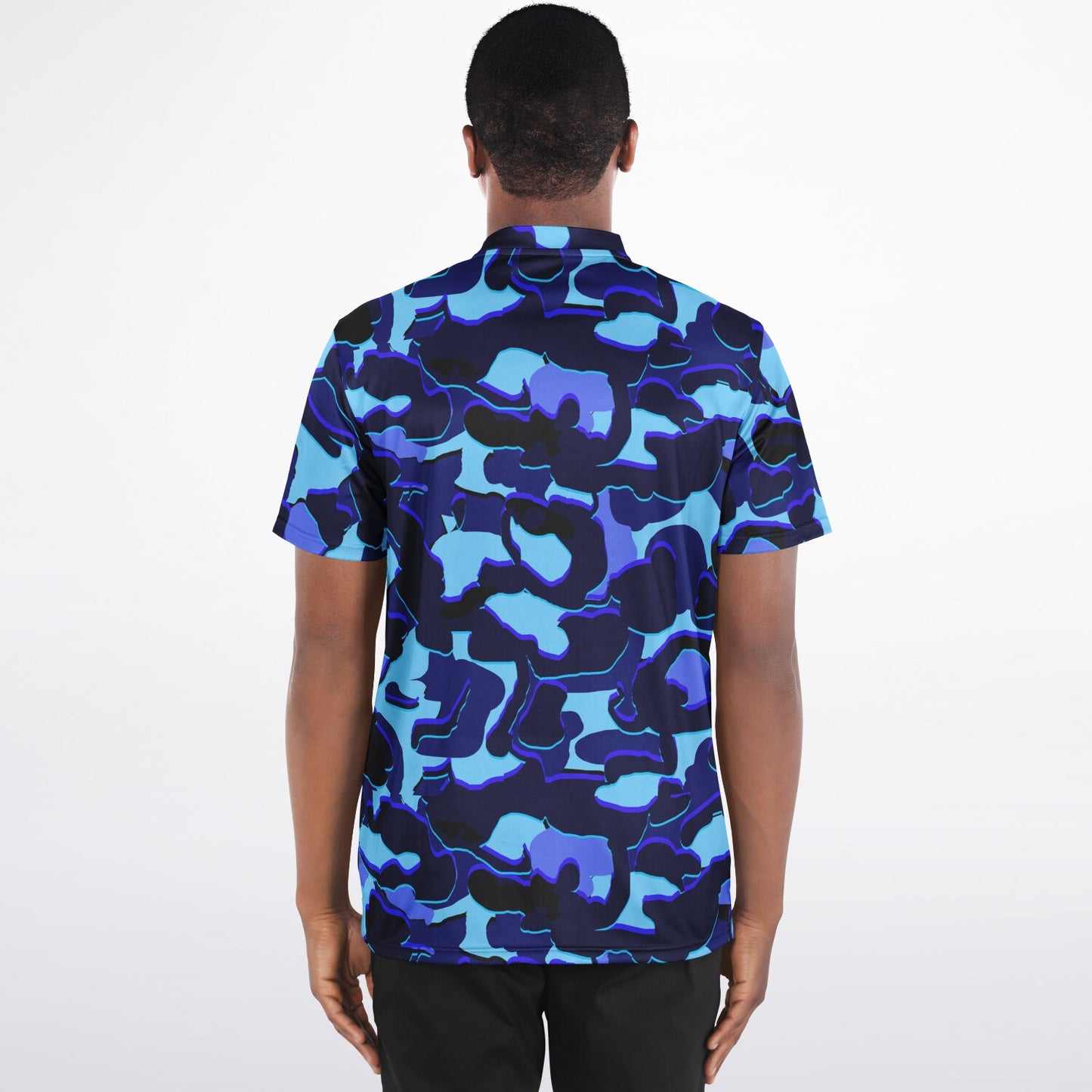 Camo - Blade Collar Polo Shirt (LightBlue)