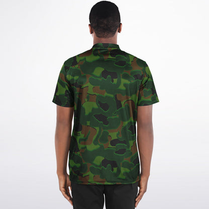 Camo - Blade Collar Polo Shirt (Greens)