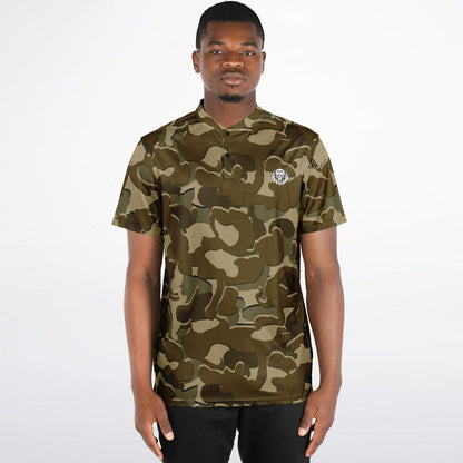 Camo - Blade Collar Polo Shirt (Browns)