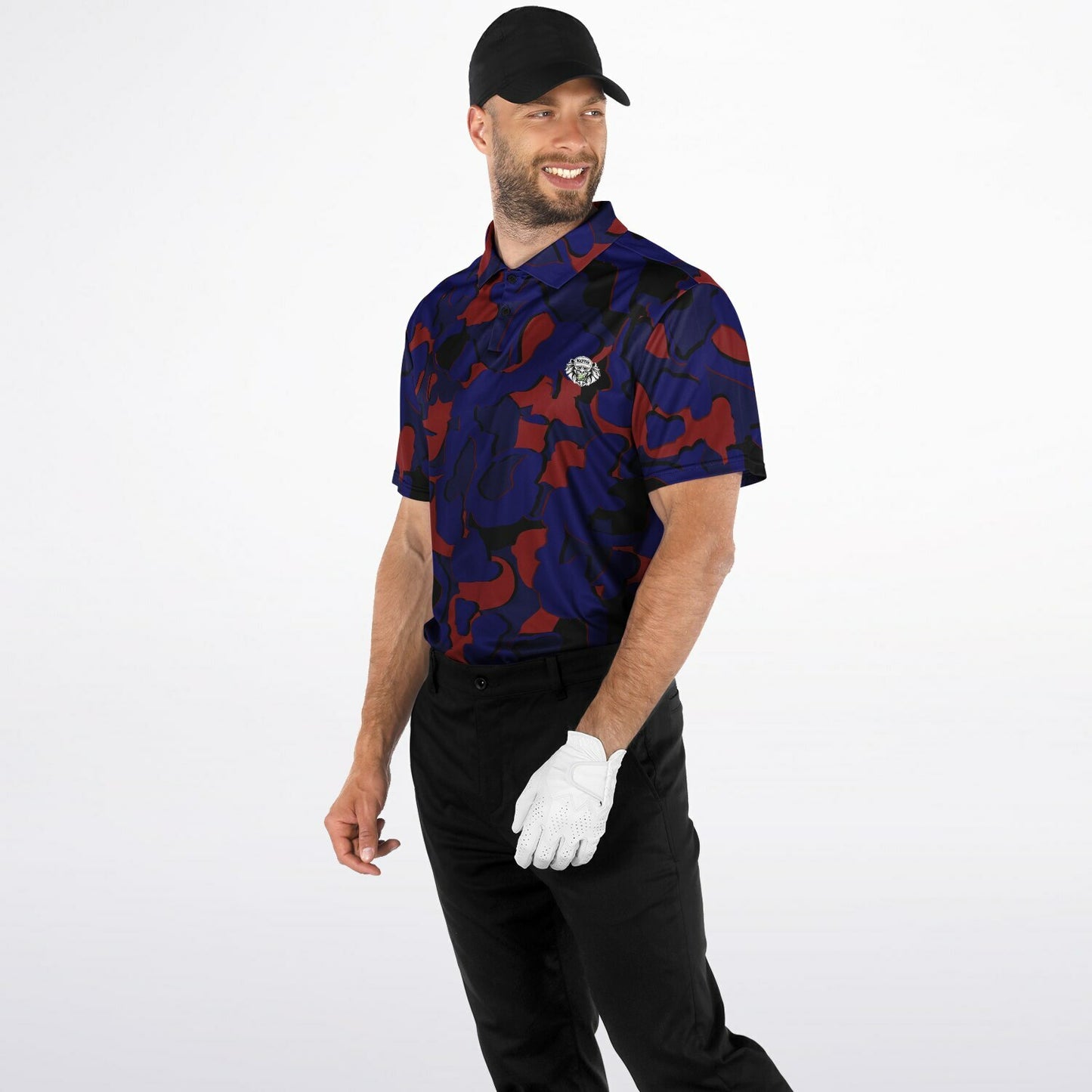 Camo - Polo Shirt - (BlueRed)
