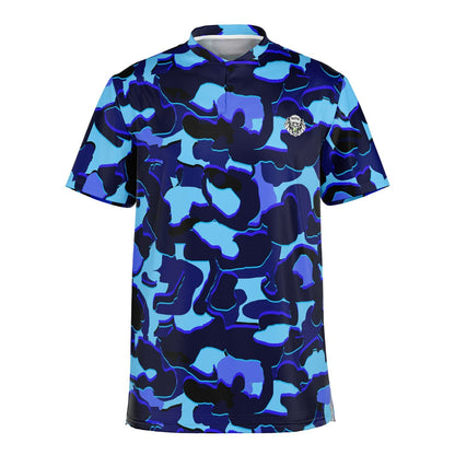 Camo - Blade Collar Polo Shirt (LightBlue)