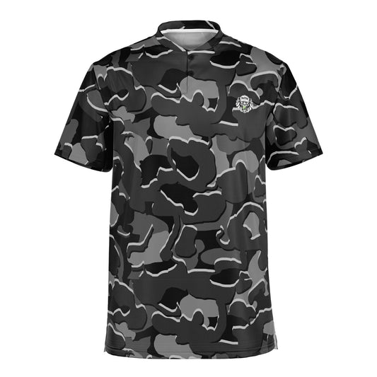 Camo - Blade Collar Polo Shirt (BlackGrey)