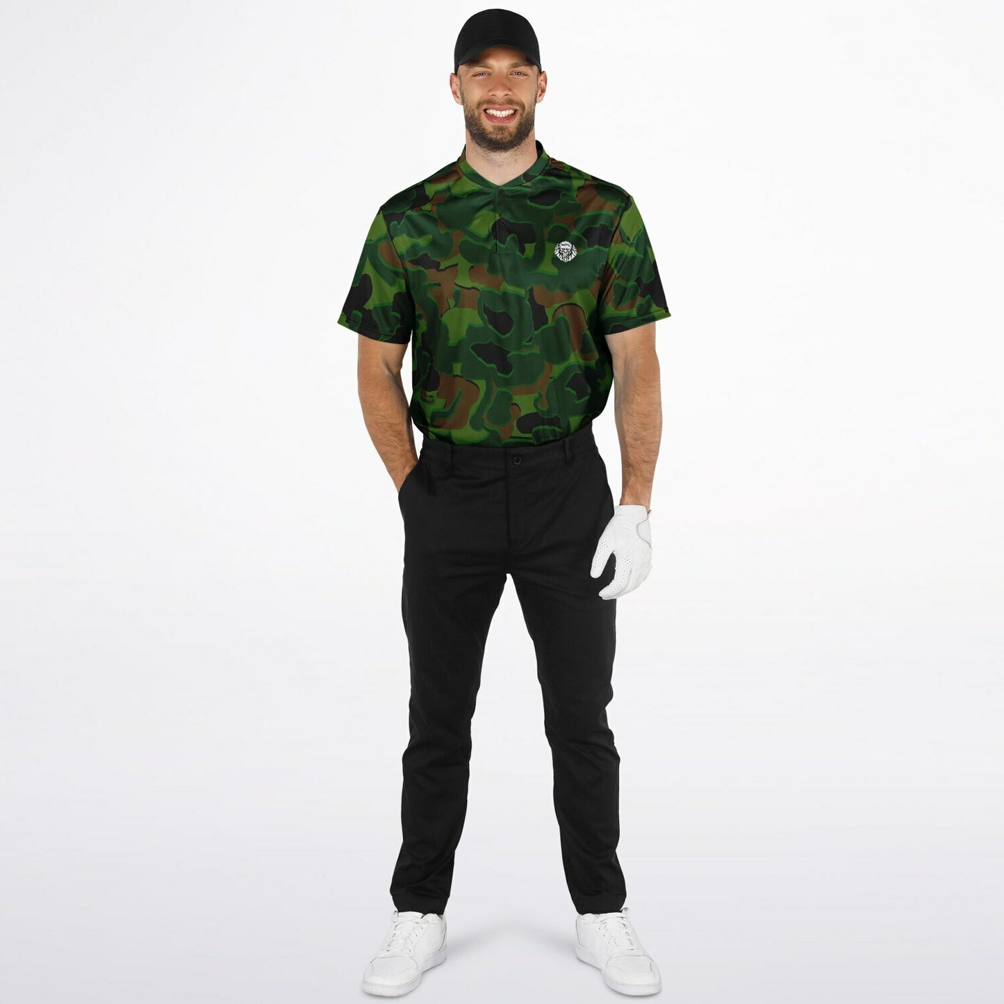 Camo - Blade Collar Polo Shirt (Greens)