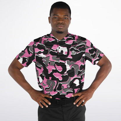 Camo - Blade Collar Polo Shirt (PinkBlackWhite)