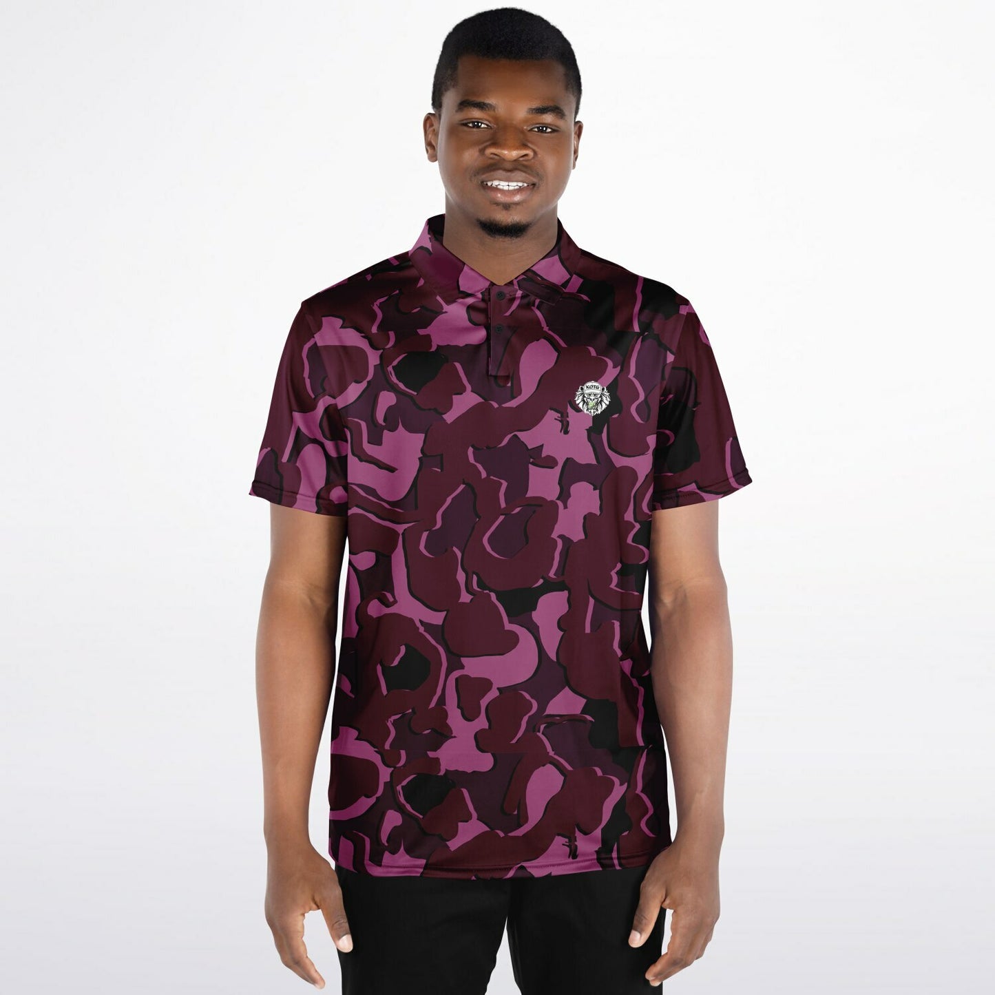 Camo - Polo Shirt - (Burgandy)