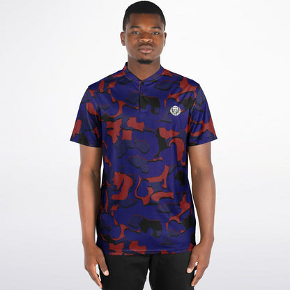 Camo - Blade Collar Polo Shirt (BlueRed)