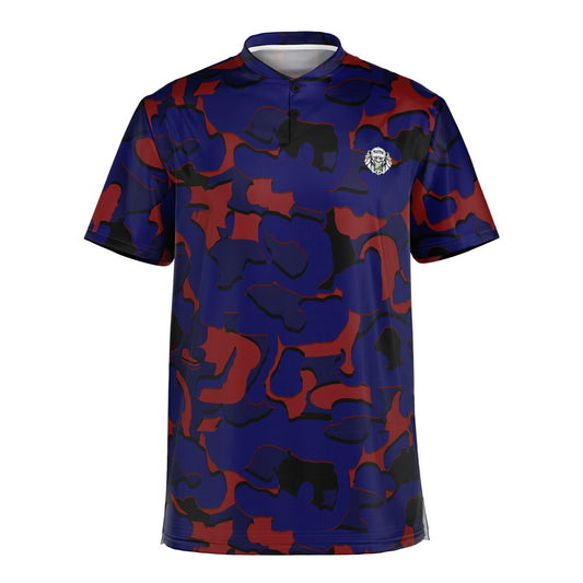 Camo - Blade Collar Polo Shirt (BlueRed)