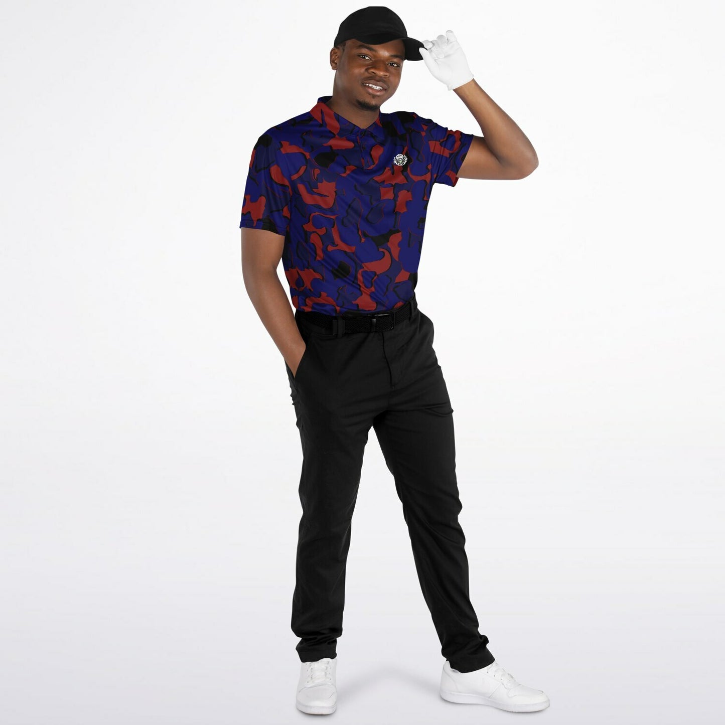 Camo - Polo Shirt - (BlueRed)