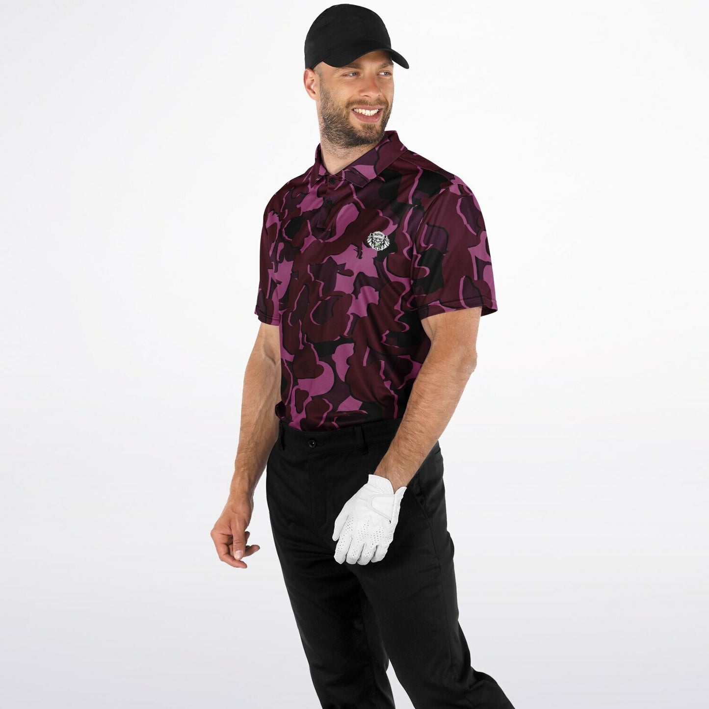 Camo - Polo Shirt - (Burgandy)