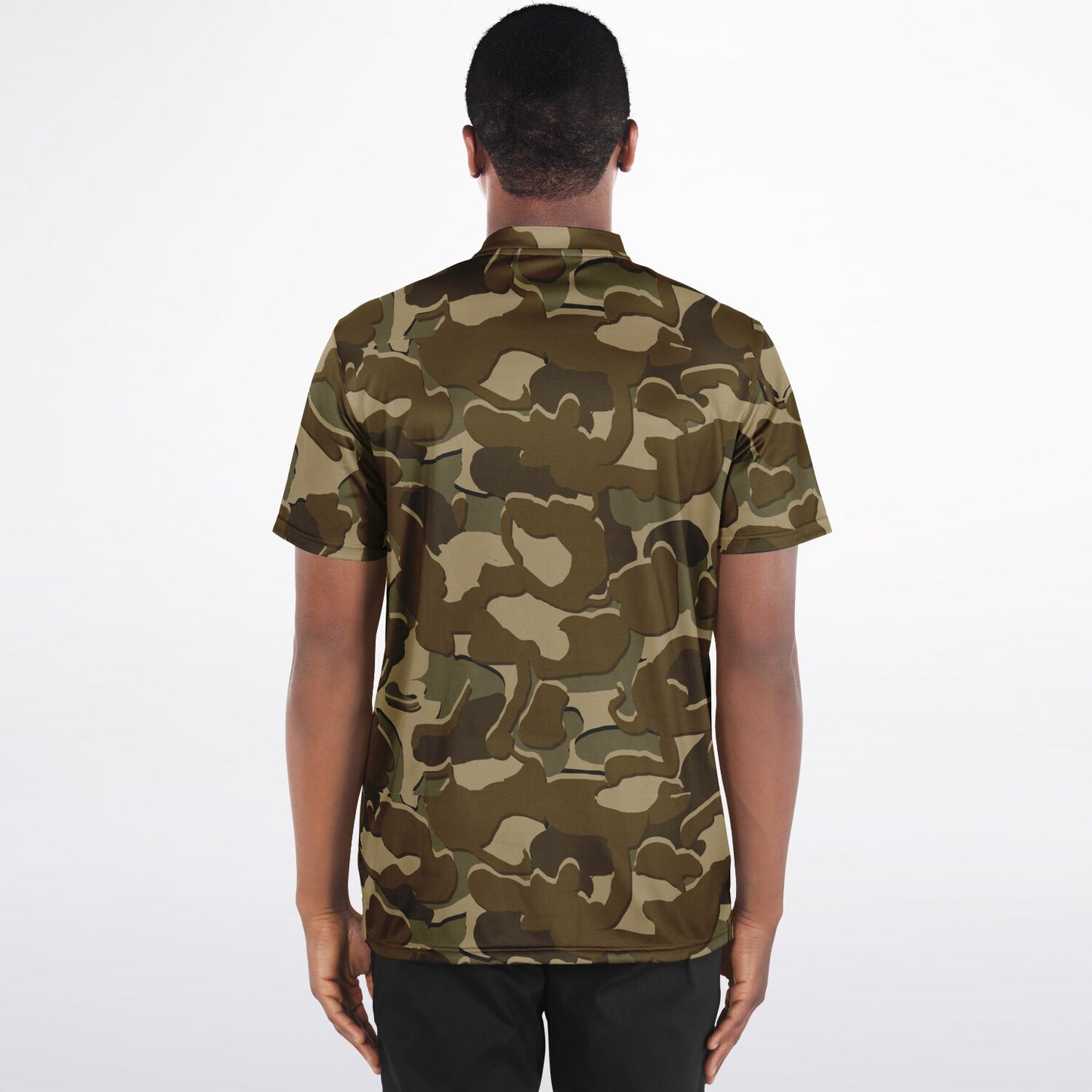 Camo - Blade Collar Polo Shirt (Browns)