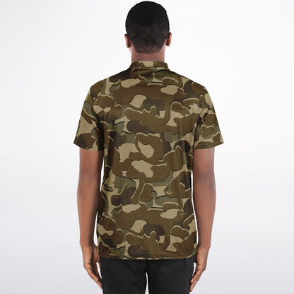 Camo - Blade Collar Polo Shirt (Browns)