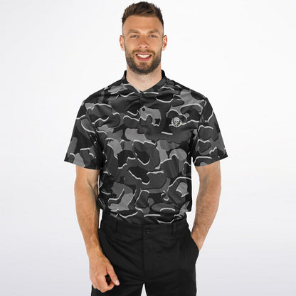 Camo - Blade Collar Polo Shirt (BlackGrey)