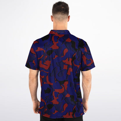 Camo - Polo Shirt - (BlueRed)