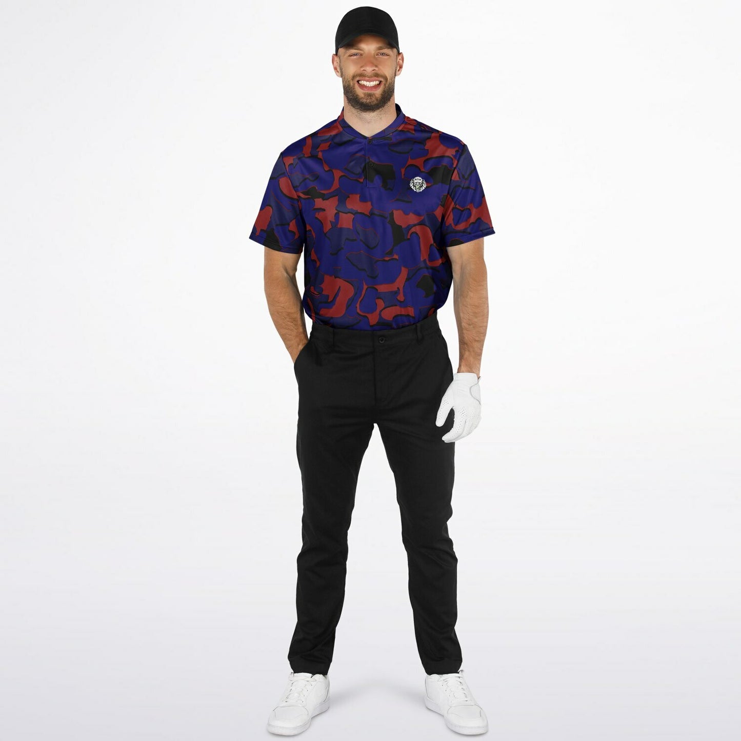 Camo - Blade Collar Polo Shirt (BlueRed)