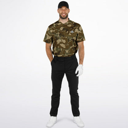 Camo - Blade Collar Polo Shirt (Browns)