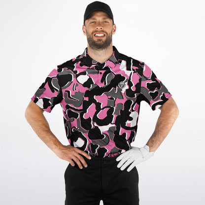 Camo - Polo Shirt - (PinkBlackWhite)