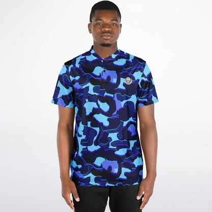 Camo - Blade Collar Polo Shirt (LightBlue)
