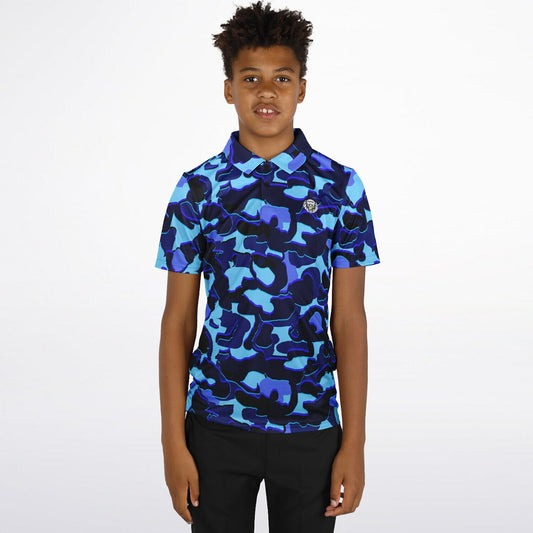Camo - Youth Polo Shirt - (LightBlue)