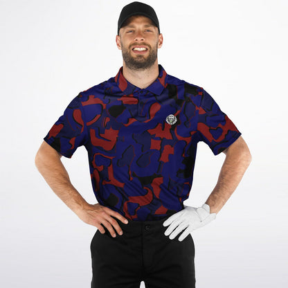 Camo - Polo Shirt - (BlueRed)