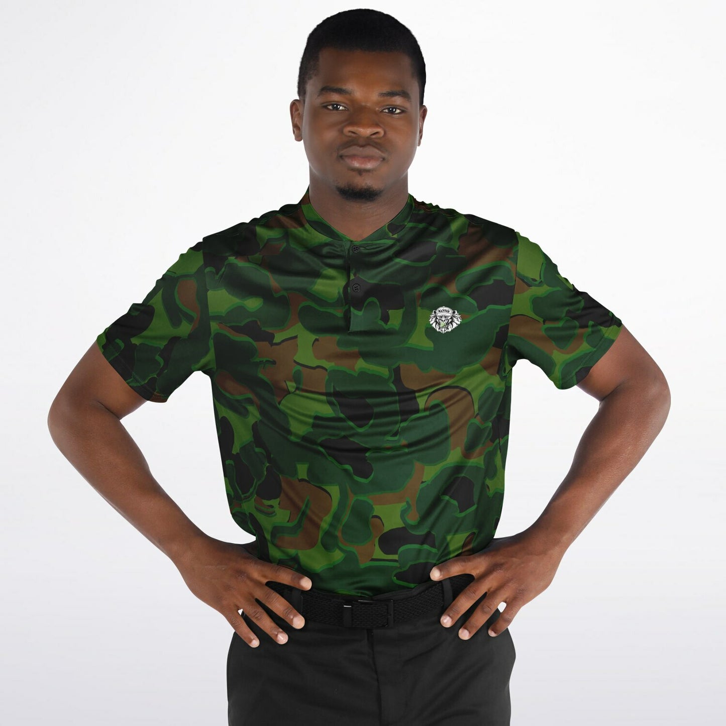 Camo - Blade Collar Polo Shirt (Greens)