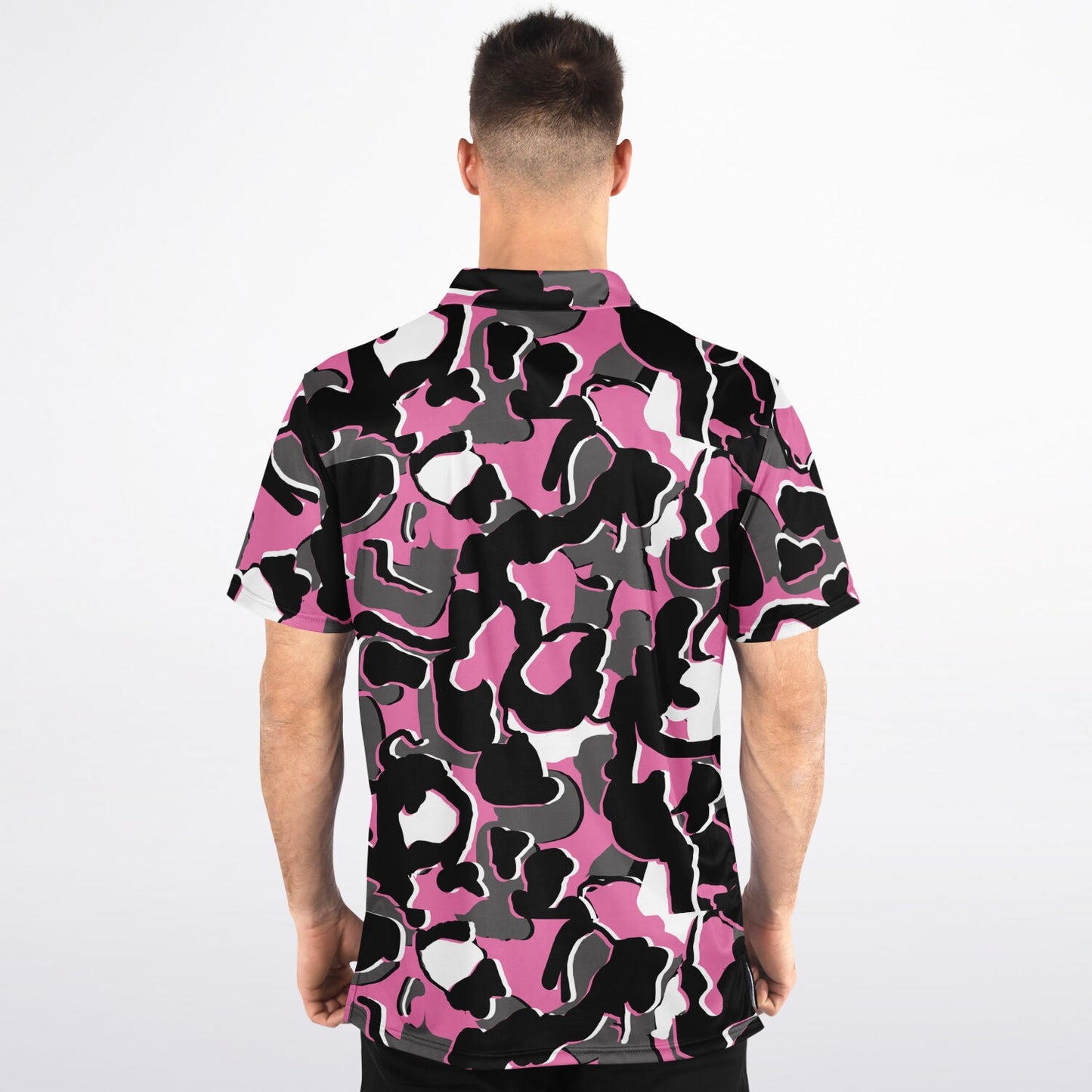 Camo - Polo Shirt - (PinkBlackWhite)
