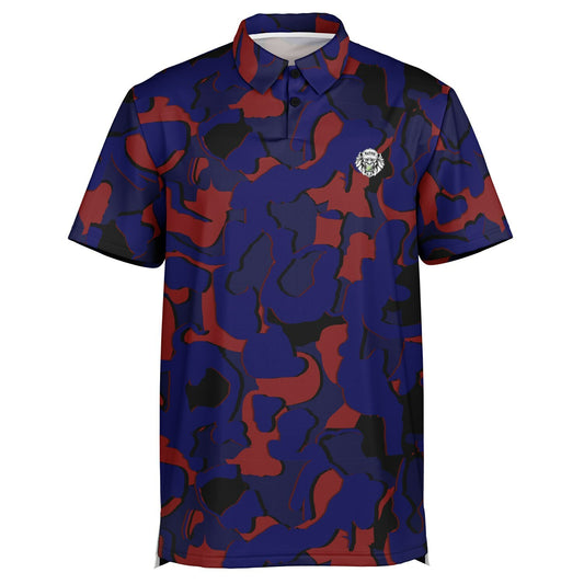 Camo - Polo Shirt - (BlueRed)